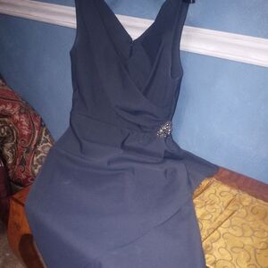 Alex Evenings Gray Asymmetrical Cocktail Dress